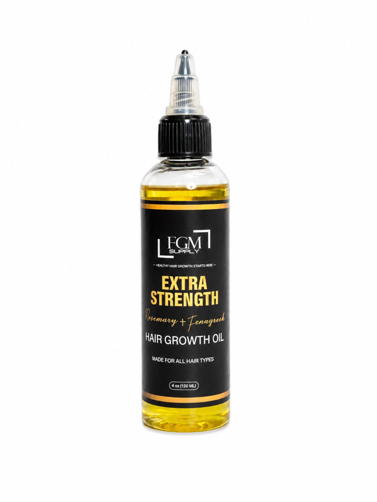 FGM Supply, Rosemary Hair Growth Oil with Fenugreek – Extra Strength Hair Growth Serum for Thicker, Longer, Stronger Hair | Scalp Oil for All Hair Types