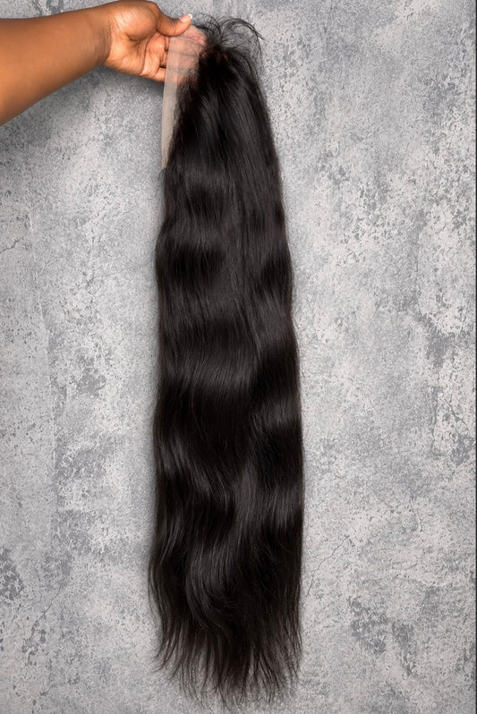 100% Raw Human Hair Straight Wig